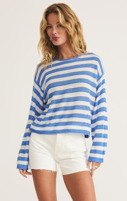 Z SUPPLY - Prado Stripe Sweater - Bay Blue