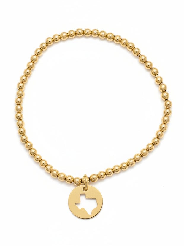 Classic Gold 3mm Bracelet - Texas Gold Disc