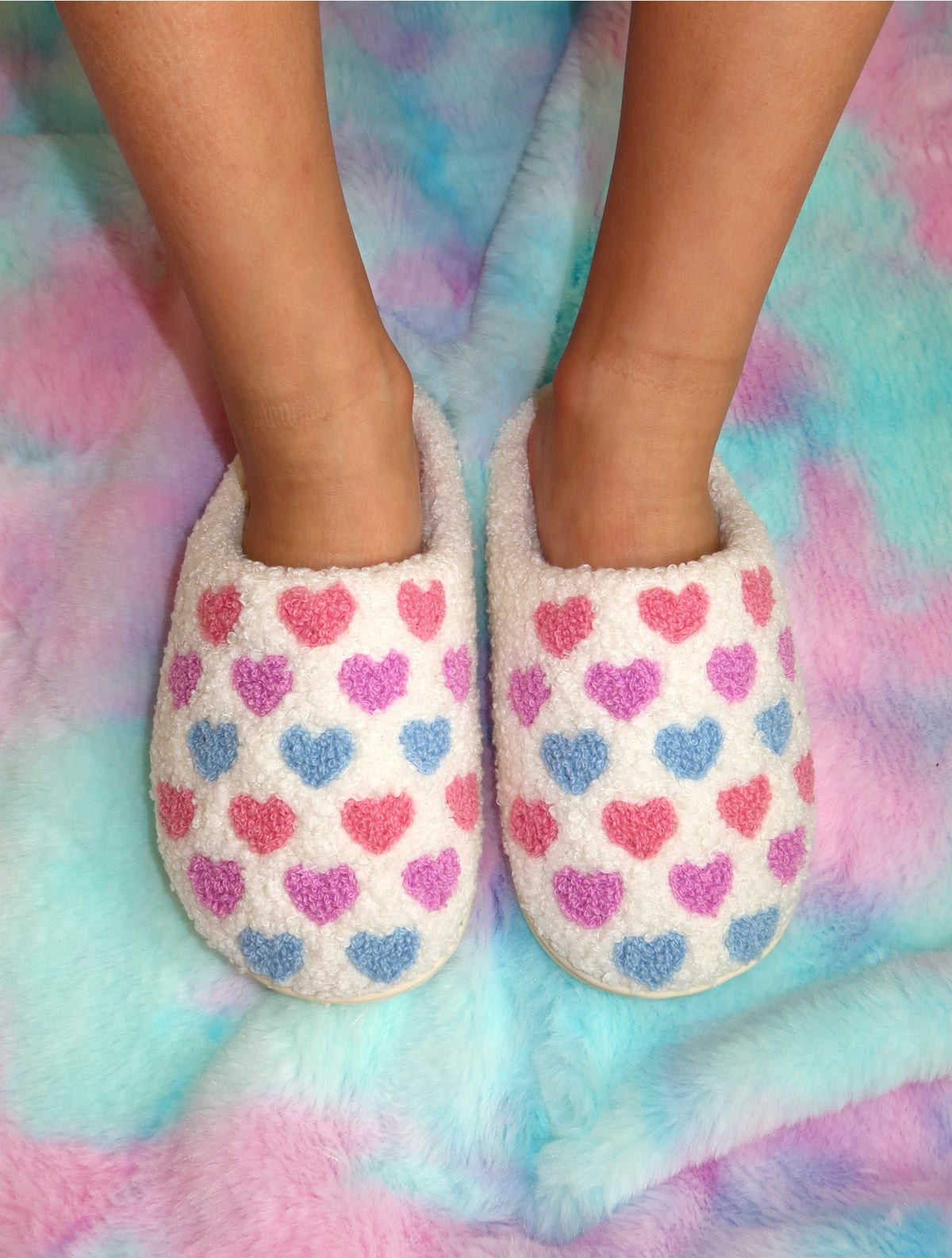 Pastel Heart Slippers