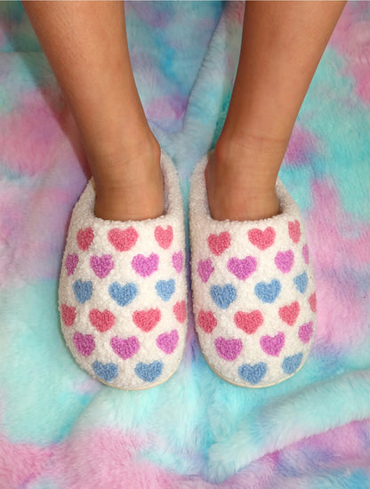 Pastel Heart Slippers