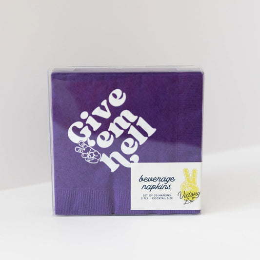 TCU Cocktail Napkins - Purple