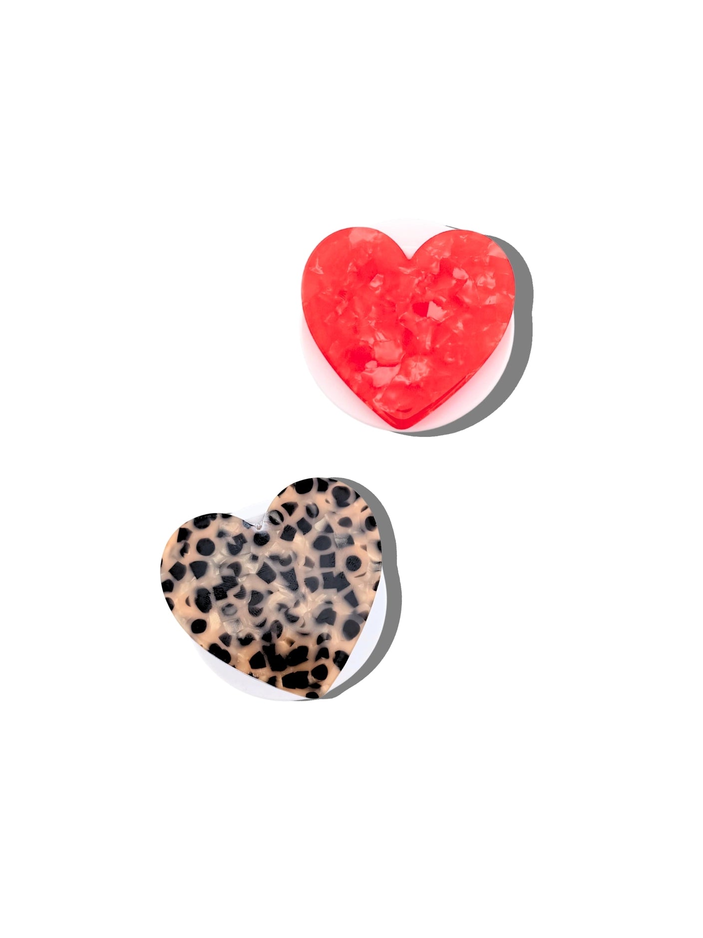 Hand-Painted Heart Gripcharm | Eco-Friendly | Leopard