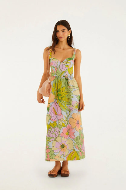 Light Blue Spring Affair Maxi Dress