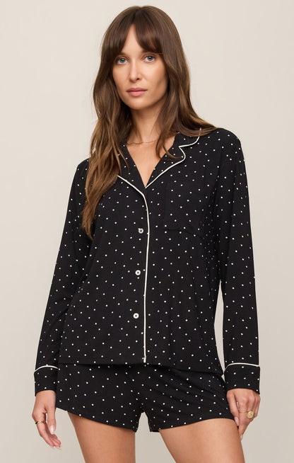 Luxe Dot PJ Top - Black
