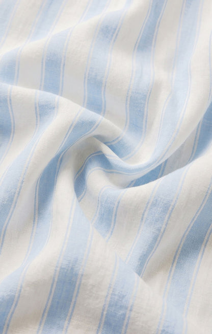 The Perfect Striped Linen Button Up - Skyline