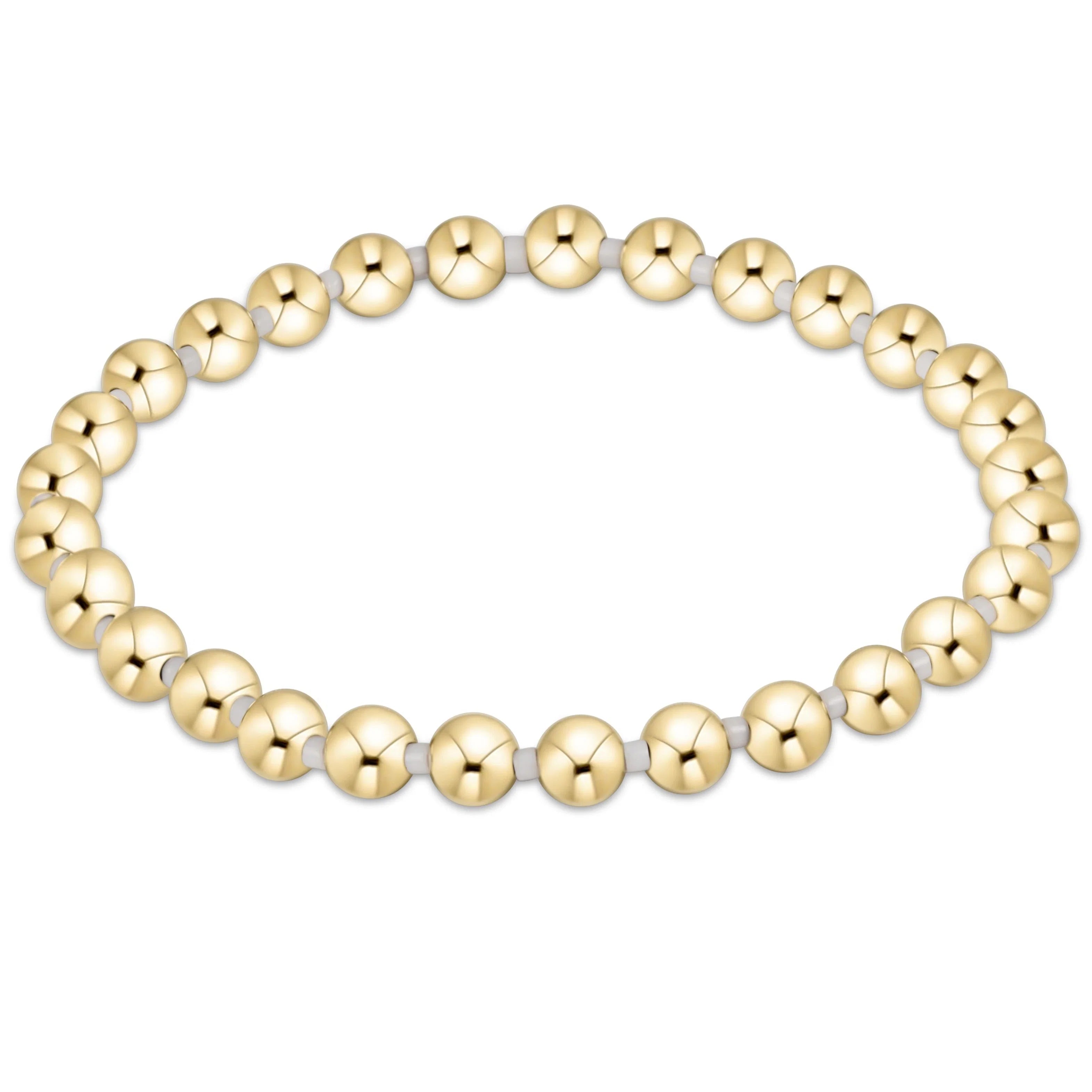 Gameday Hope Grateful 5MM Bead Bracelet - White