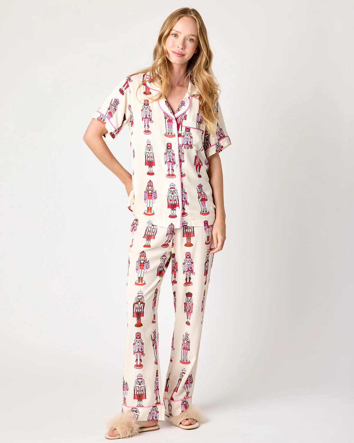 KATIE KIME - Holiday March Pajama Pants Set - Pink