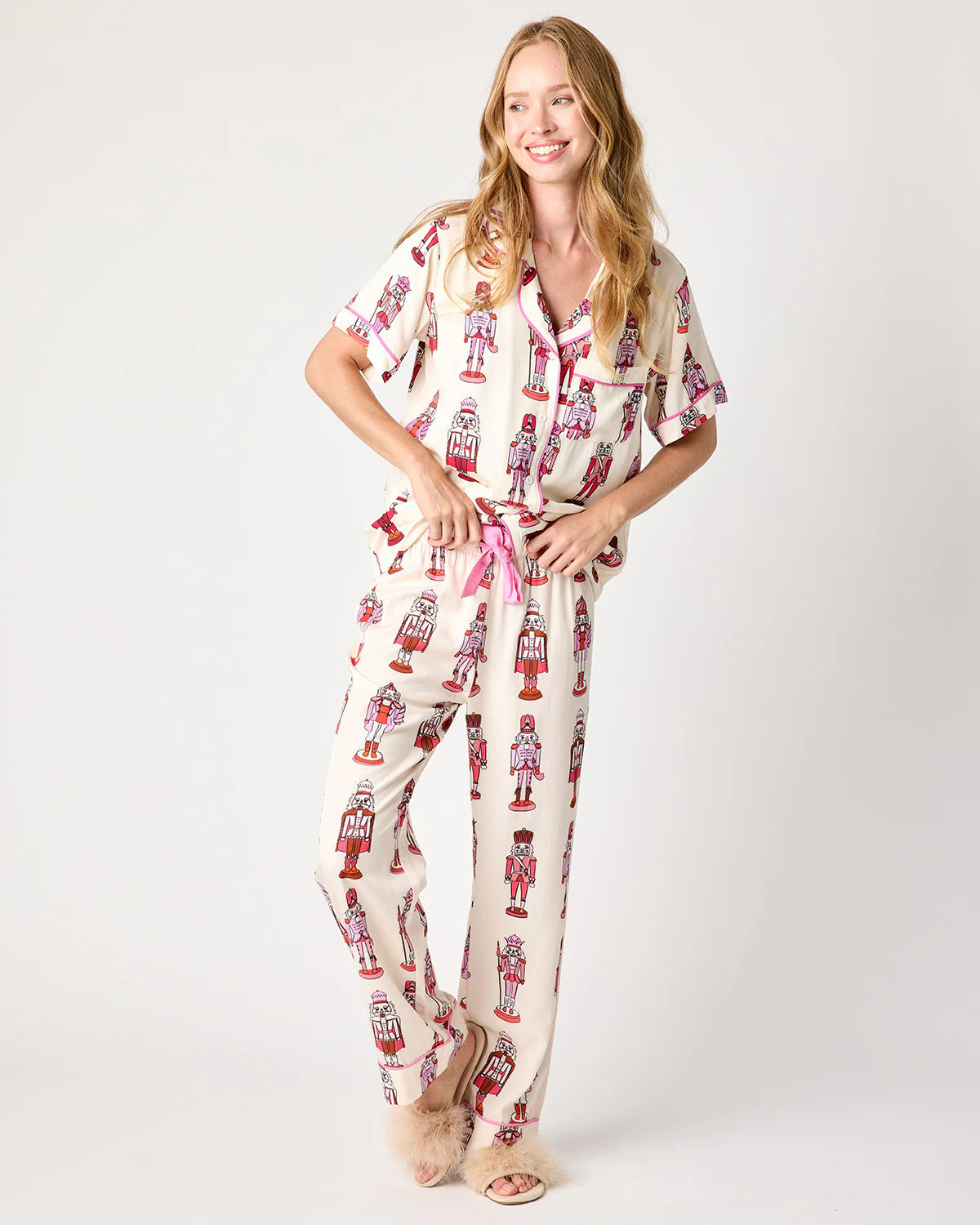 KATIE KIME - Holiday March Pajama Pants Set - Pink