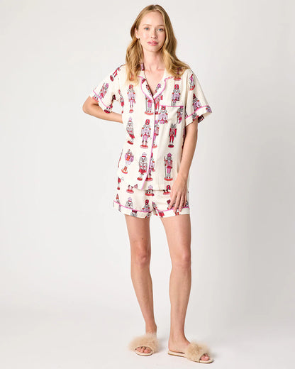 KATIE KIME - Holiday March Pajama Shorts Set - Pink