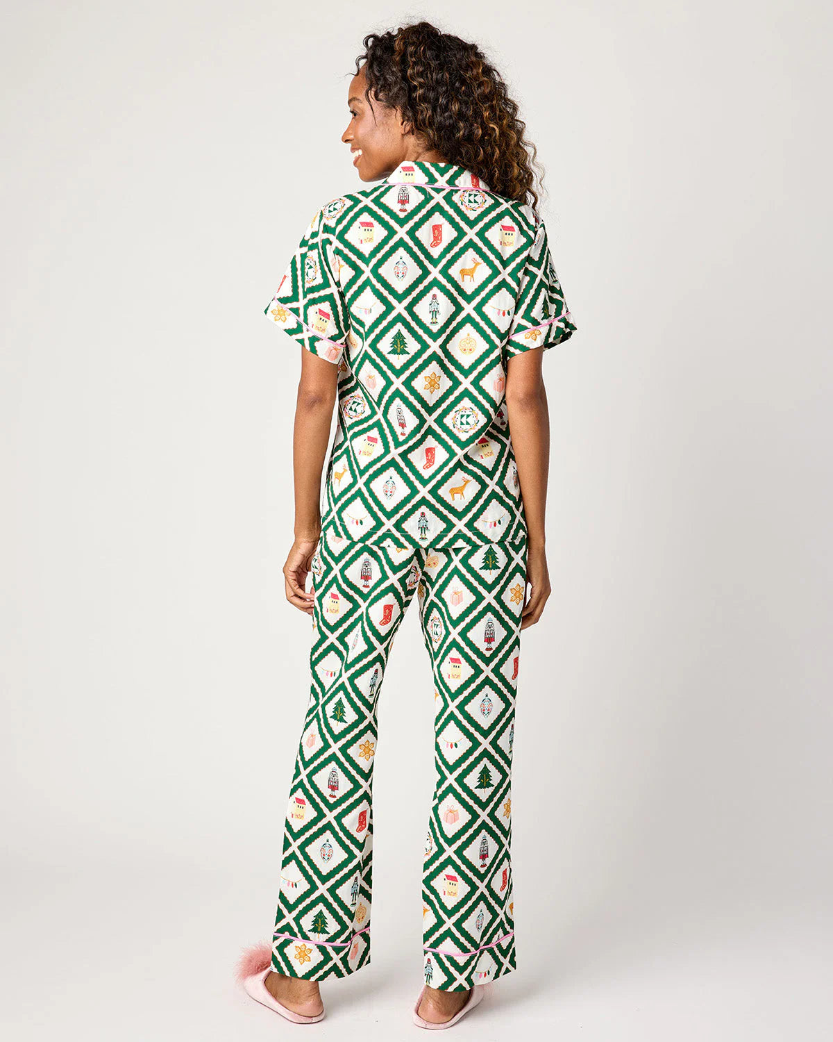 KATIE KIME - Holiday Story Pajama Pants Set - Hunter