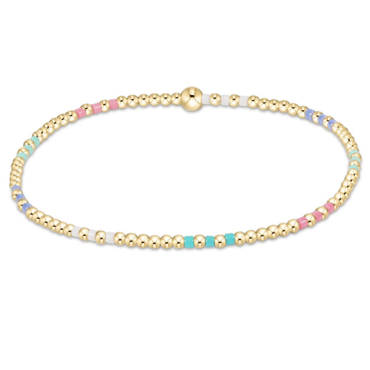 Hope Joy Pattern 2mm Bead Bracelet - Hot Mess SS25