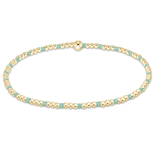 eNewton - Hope Sincerity Pattern 2mm Bead Bracelet - Mint