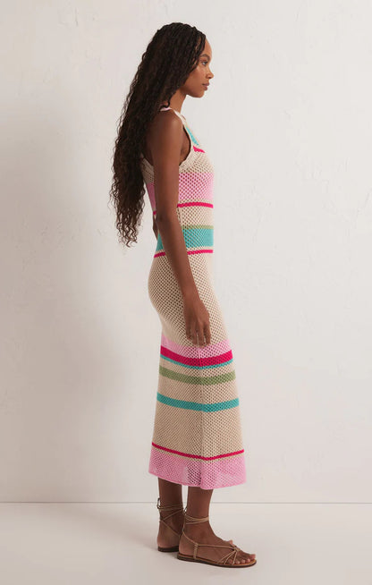 Z SUPPLY - Ibiza Stripe Crochet Sweater Dress - Natural