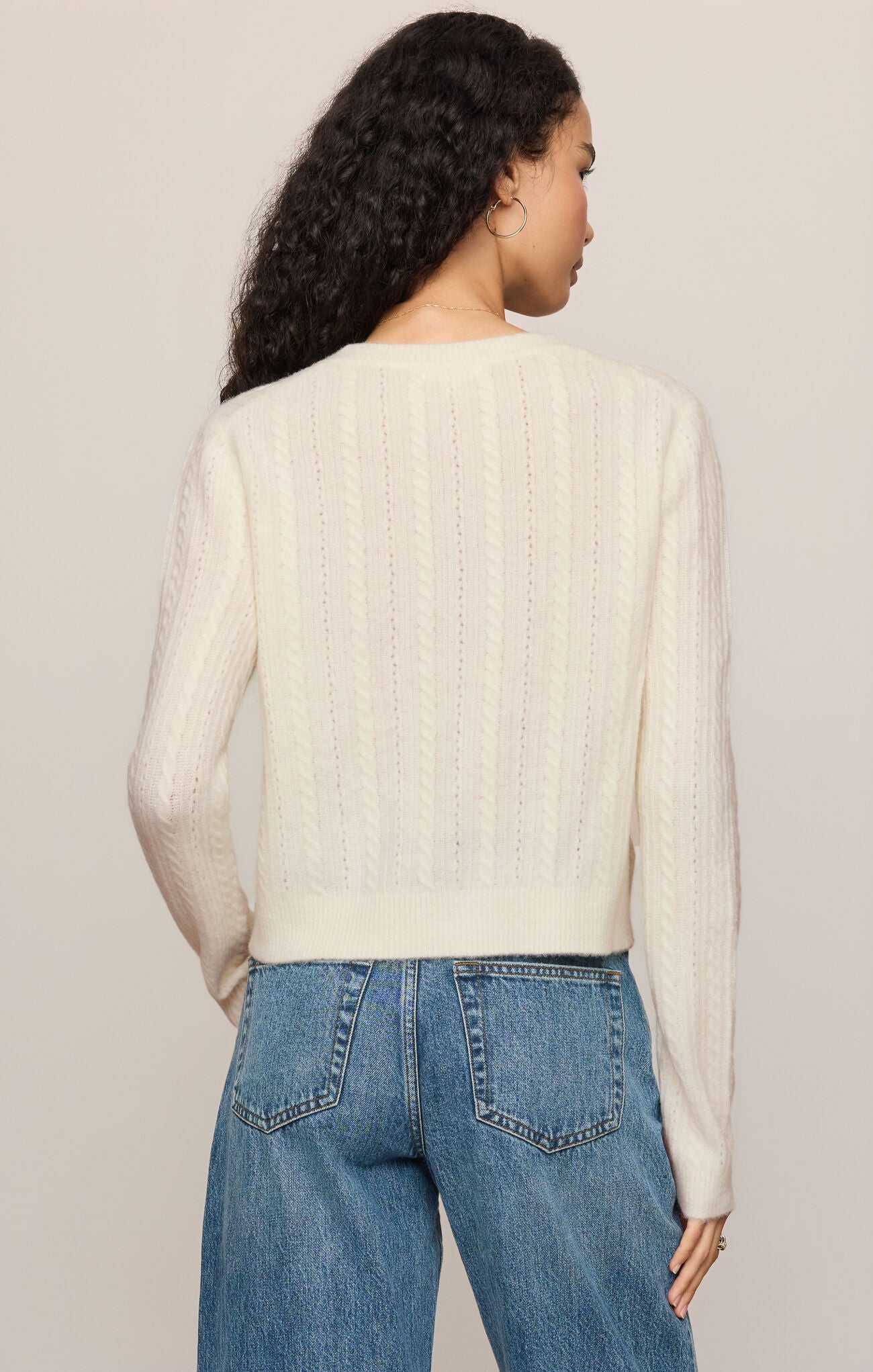 Medina Cable Cardigan - Cloud