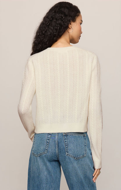 Medina Cable Cardigan - Cloud