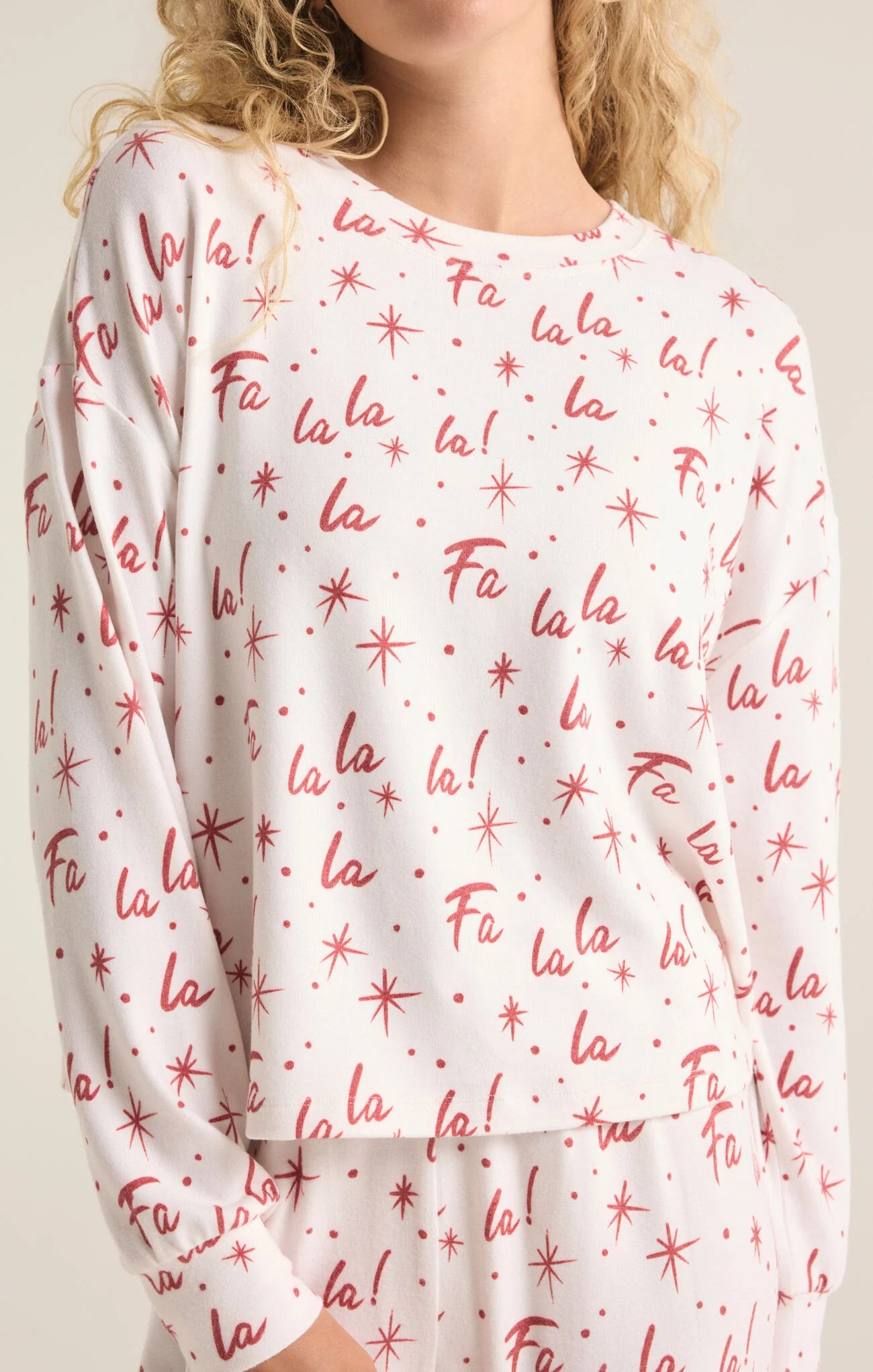 Z SUPPLY - Fa La La Long Sleeve Top - White