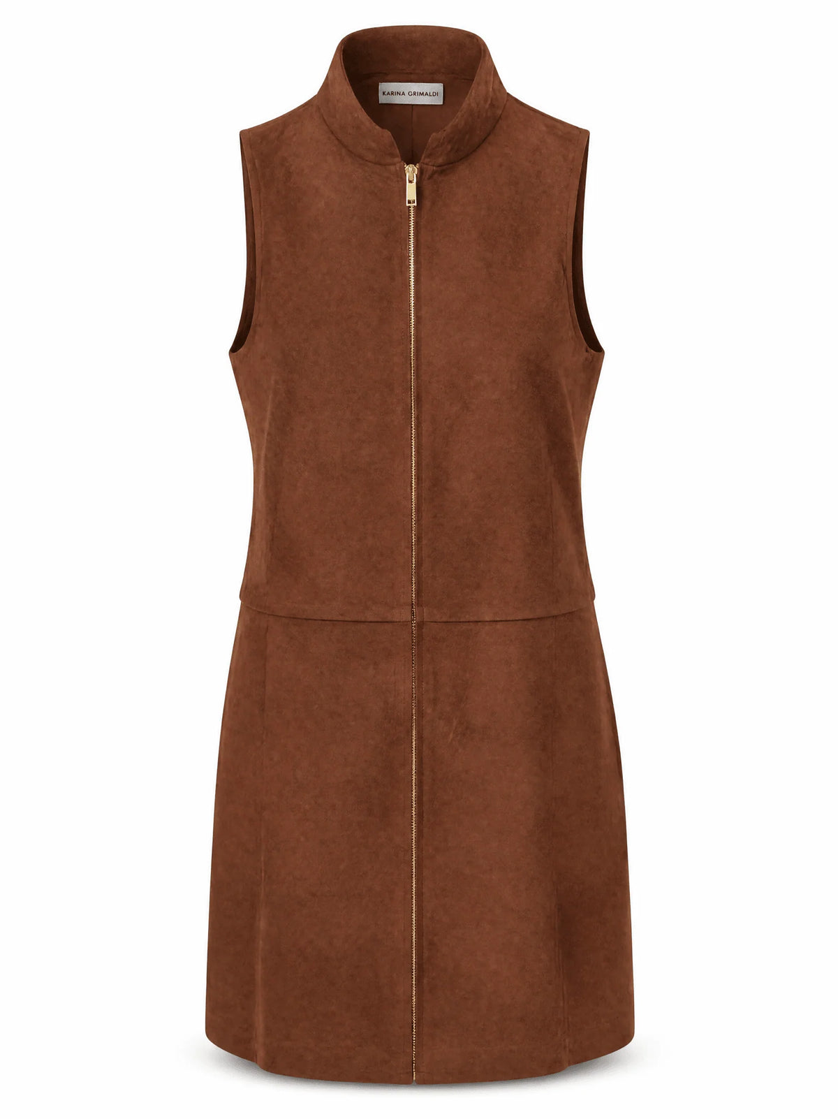 Kai Vegan Suede Mini Dress - Copper Cedar