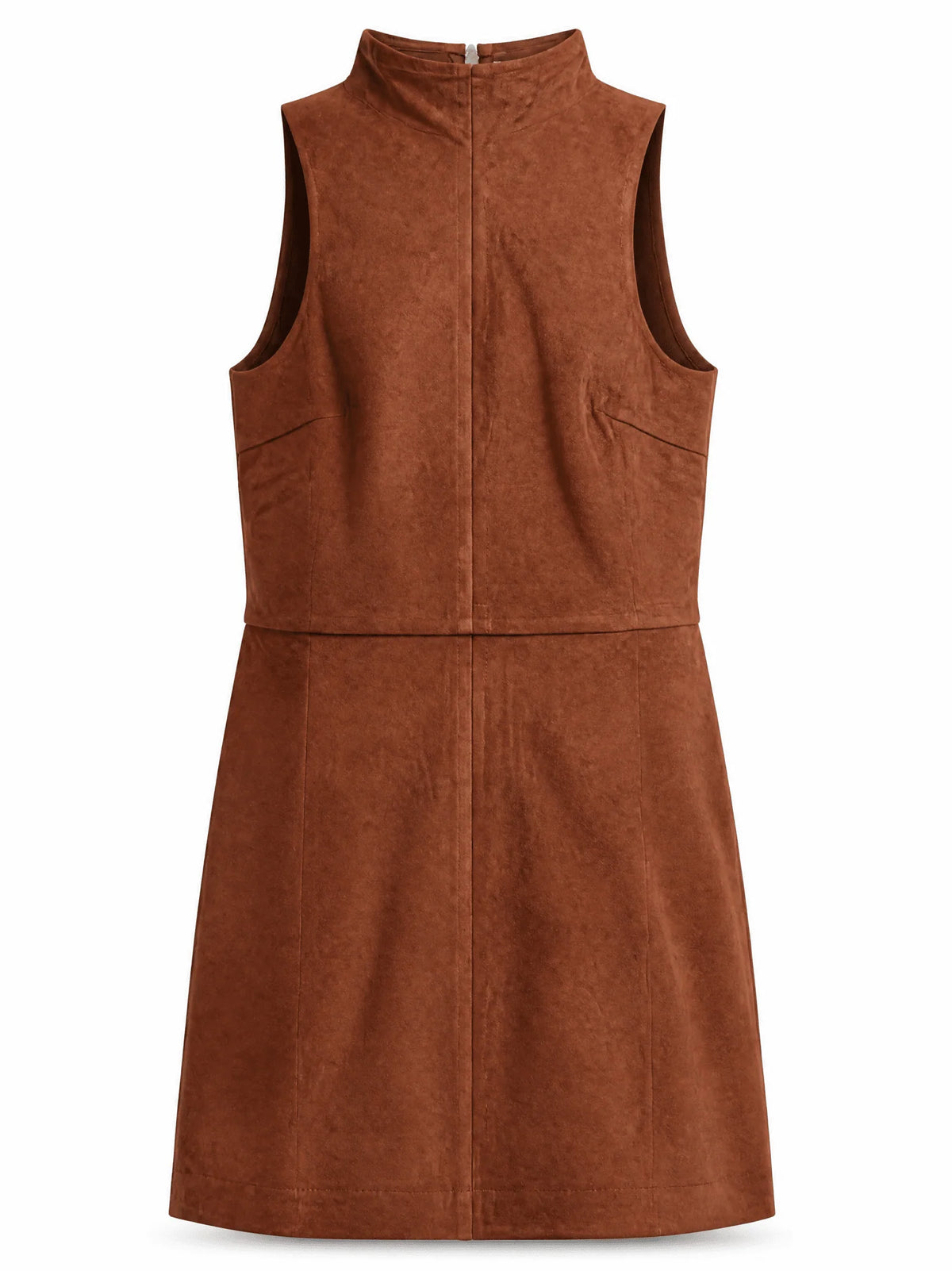 Kai Vegan Suede Mini Dress - Copper Cedar