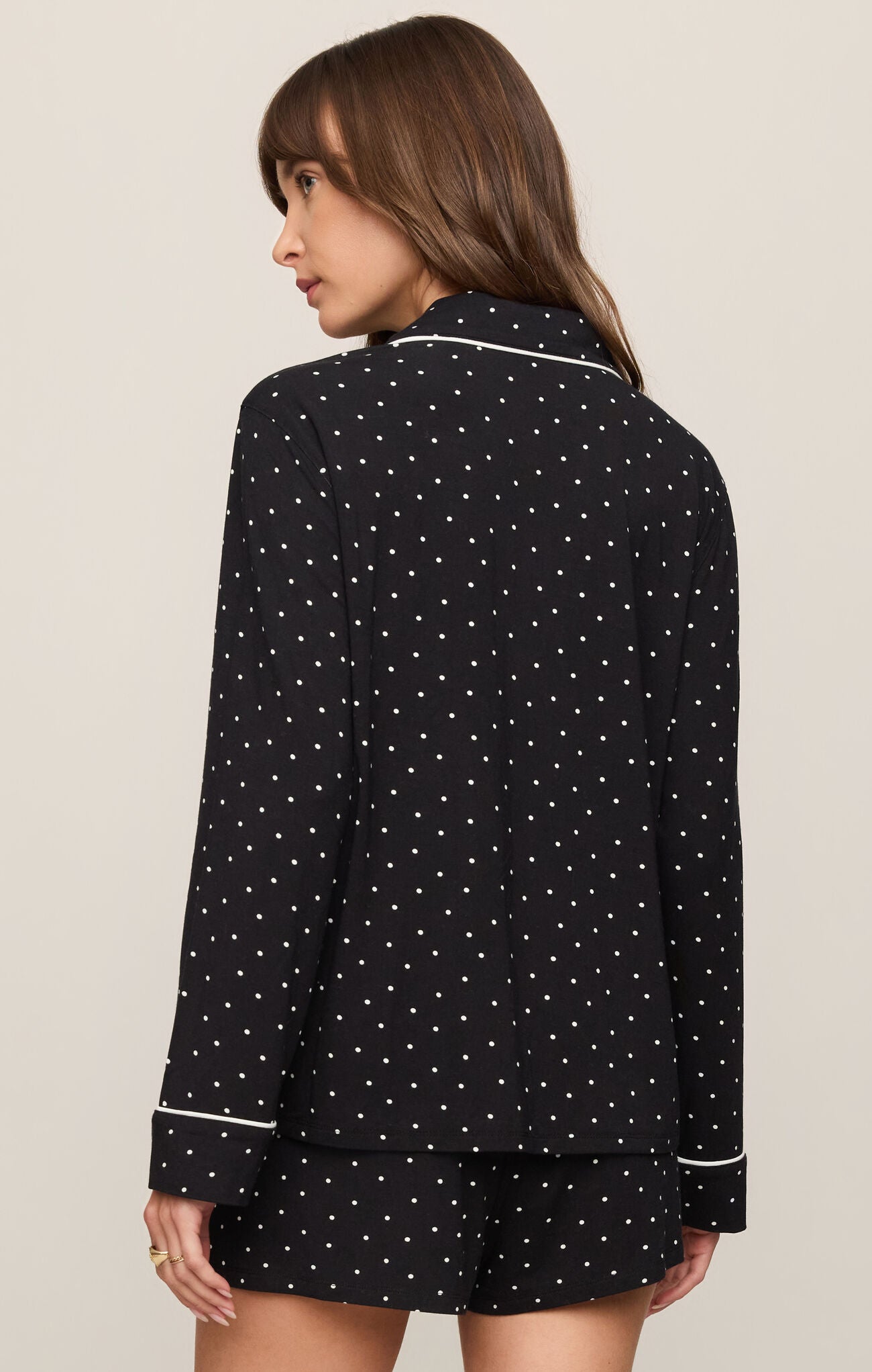 Luxe Dot PJ Top - Black