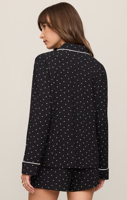 Luxe Dot PJ Top - Black
