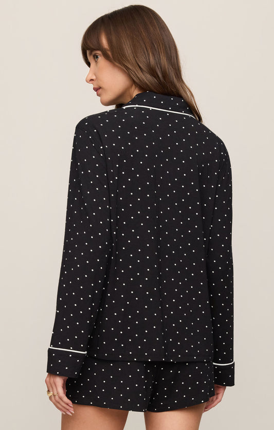Luxe Dot PJ Top - Black
