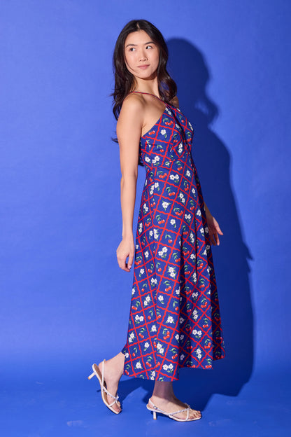 Karin Dress - Navy Cherry