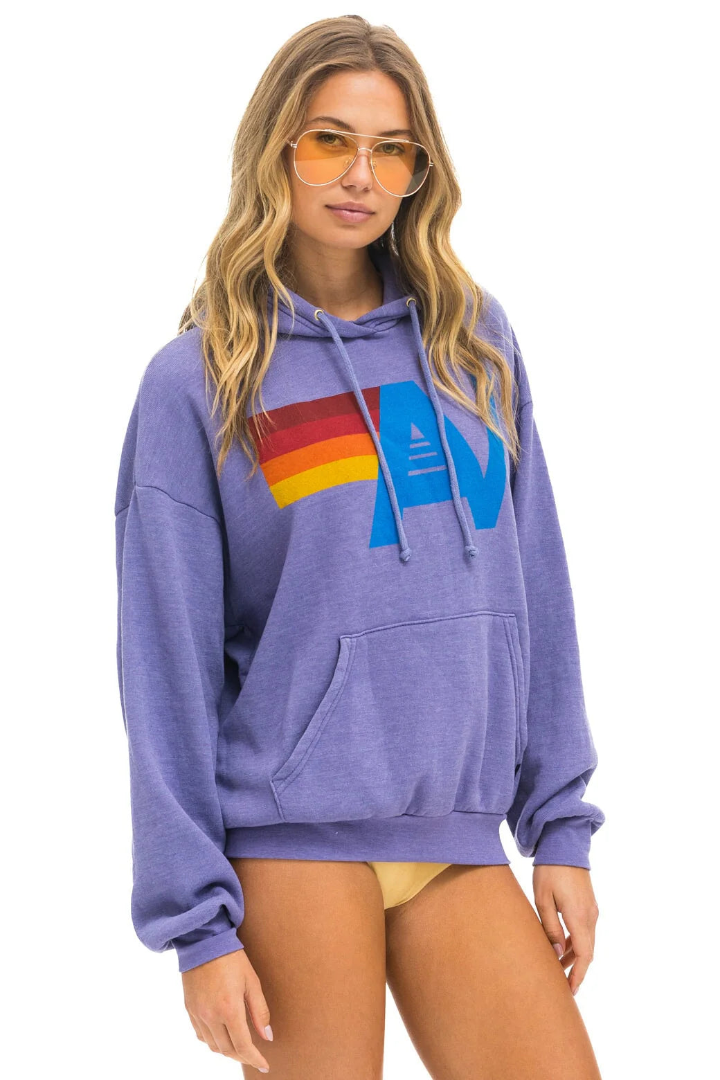 Aviator Nation - Logo Pullover Relaxed Hoodie - Lavender