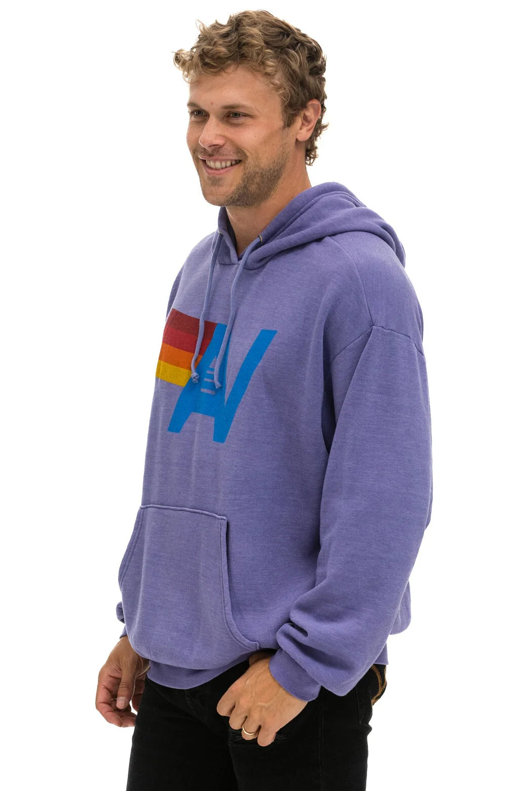 Aviator Nation - Logo Pullover Relaxed Hoodie - Lavender