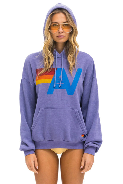 Aviator Nation - Logo Pullover Relaxed Hoodie - Lavender