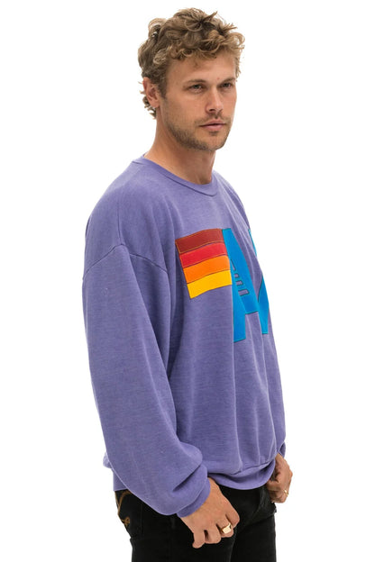 Aviator Nation - Logo Stitch Relaxed Crew Sweatshirt - Lavender