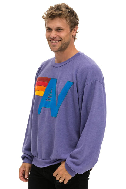 Aviator Nation - Logo Stitch Relaxed Crew Sweatshirt - Lavender