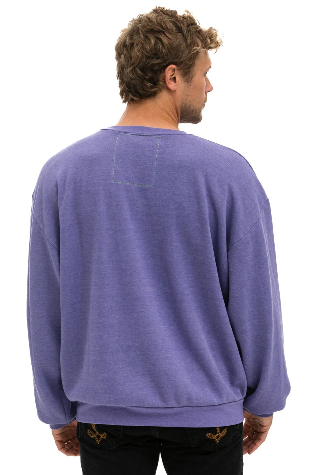 Aviator Nation - Logo Stitch Relaxed Crew Sweatshirt - Lavender