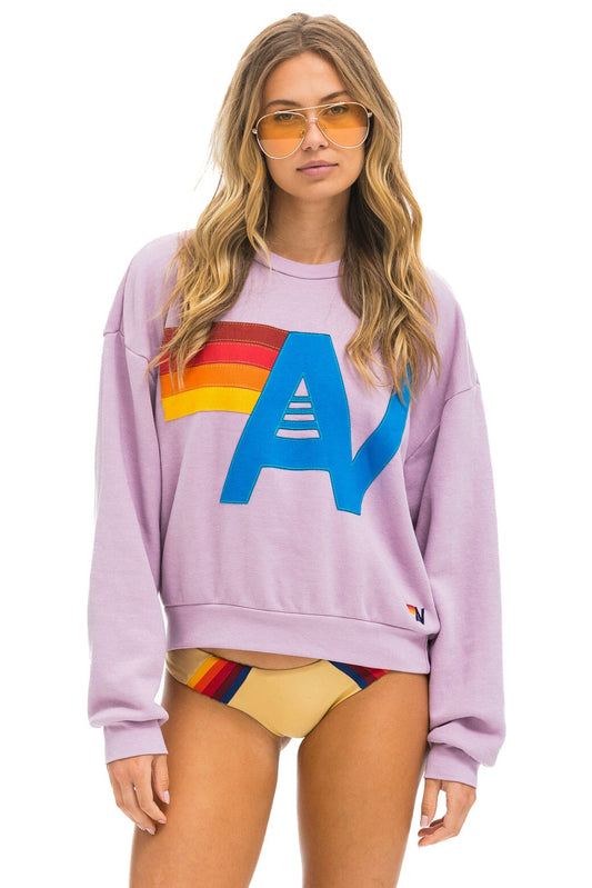 Aviator Nation - Logo Stitch Relaxed Crew Sweatshirt - Mauve