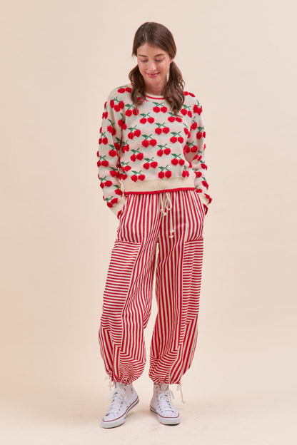 Cherry Sweater - Ivory/Red Multi