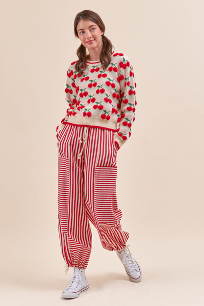 Cherry Sweater - Ivory/Red Multi