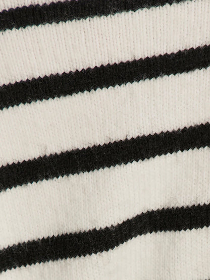 Must Have Cardi - Chalk With Black Stripe