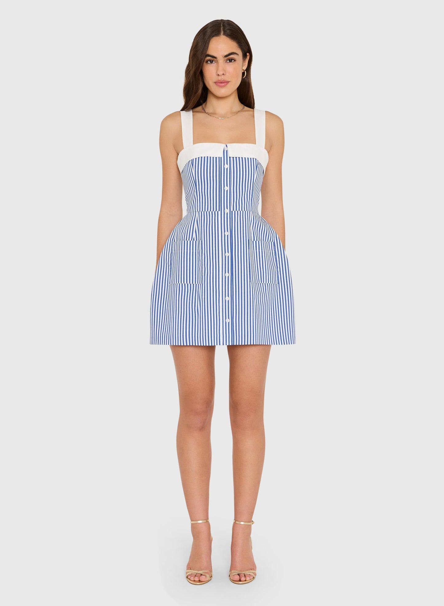 Mindy Dress - Blue Ivory