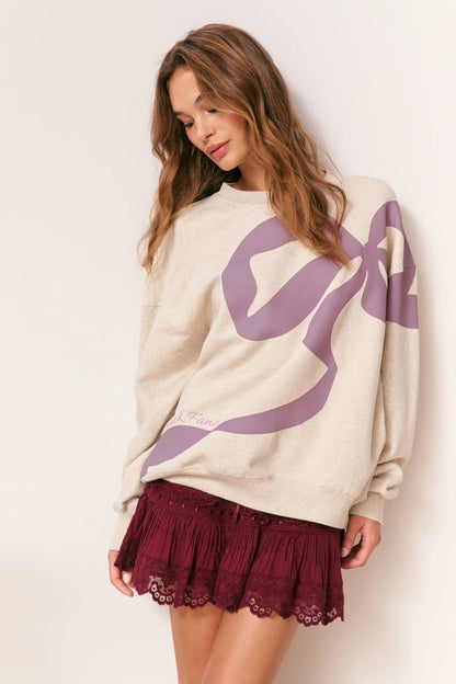 Palo Winding Bow Pullover - Oatmeal