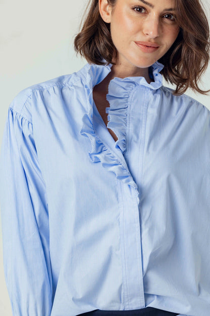 Opal Shirt - Della Blue Stripe