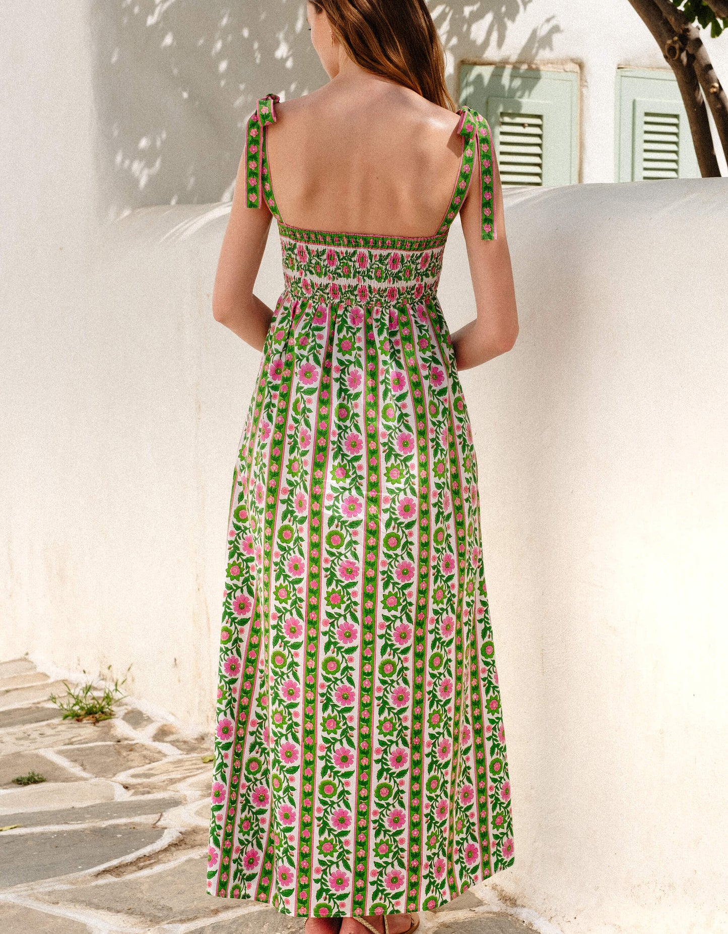 Emerald Border Mykonos Dress