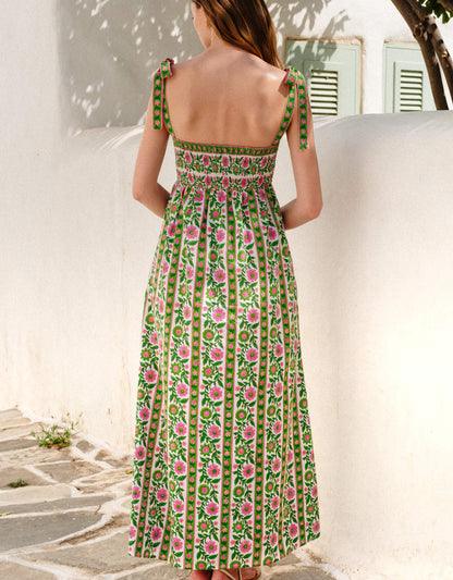 Emerald Border Mykonos Dress