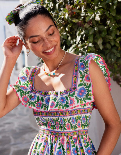 Folk Border Carrie Dress