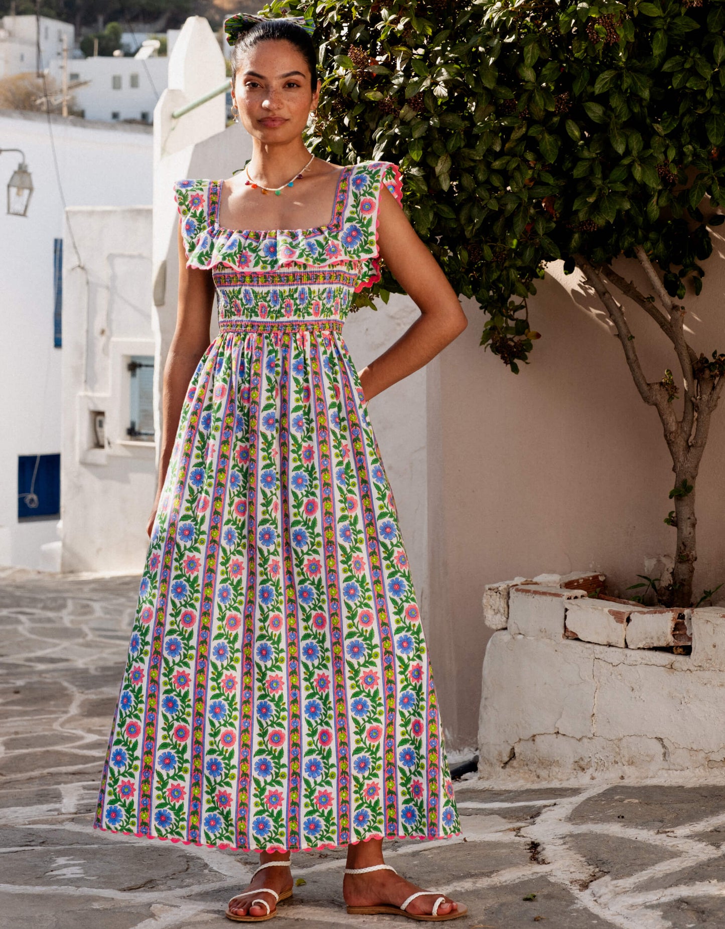 Folk Border Carrie Dress