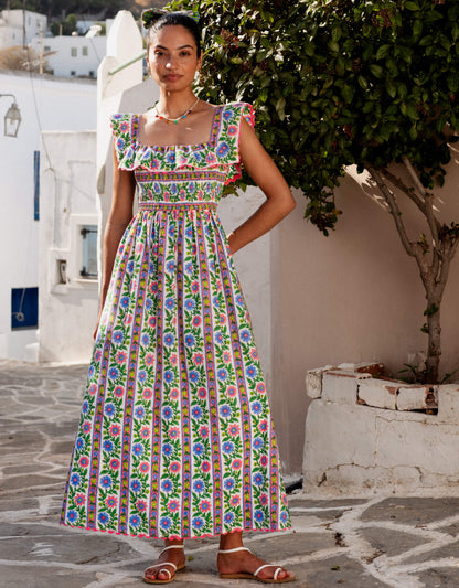 Folk Border Carrie Dress