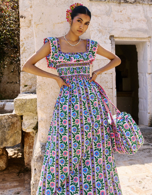 Folk Border Carrie Dress