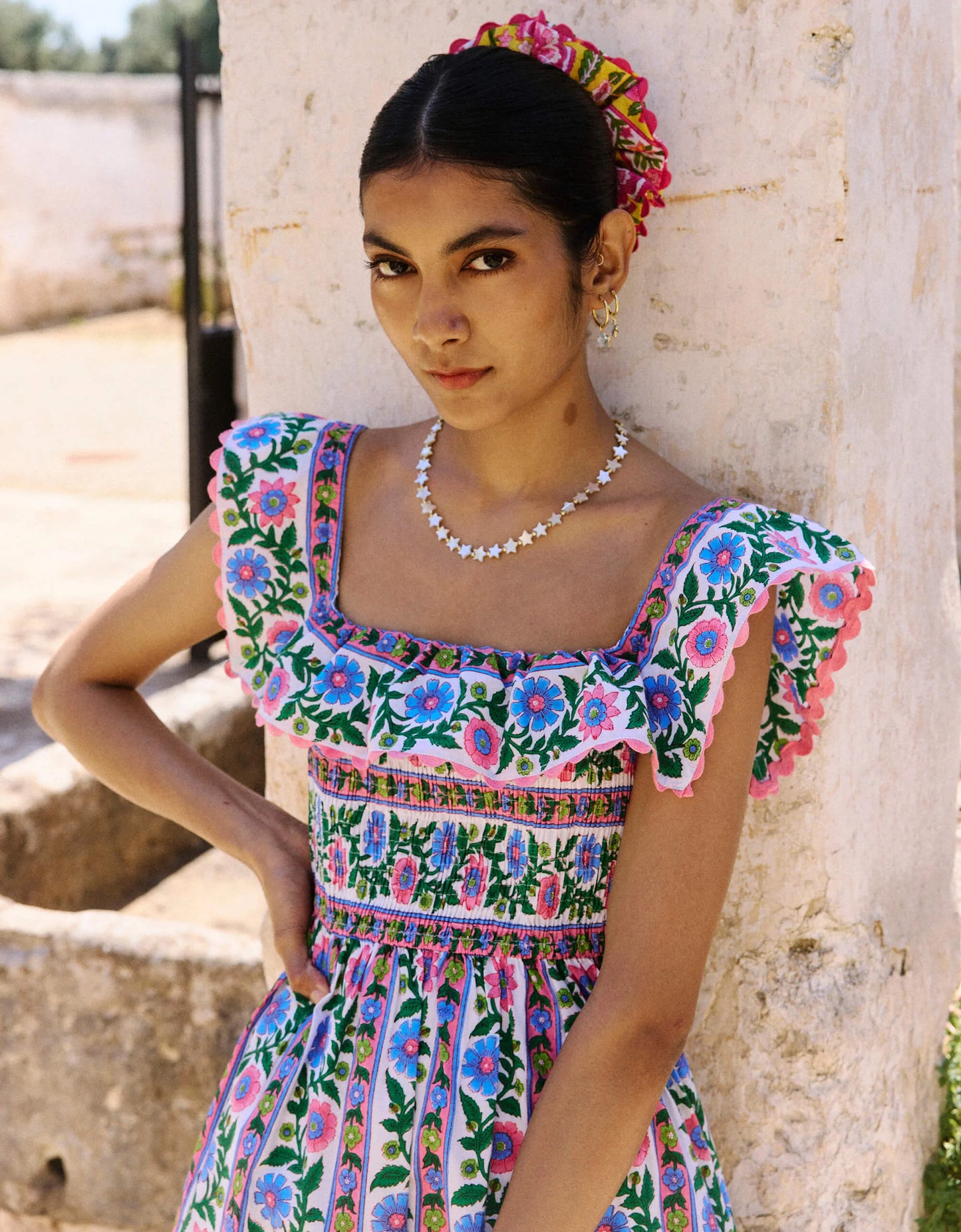 Folk Border Carrie Dress