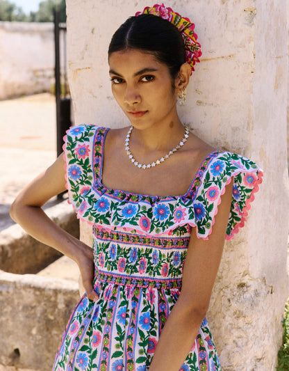 Folk Border Carrie Dress