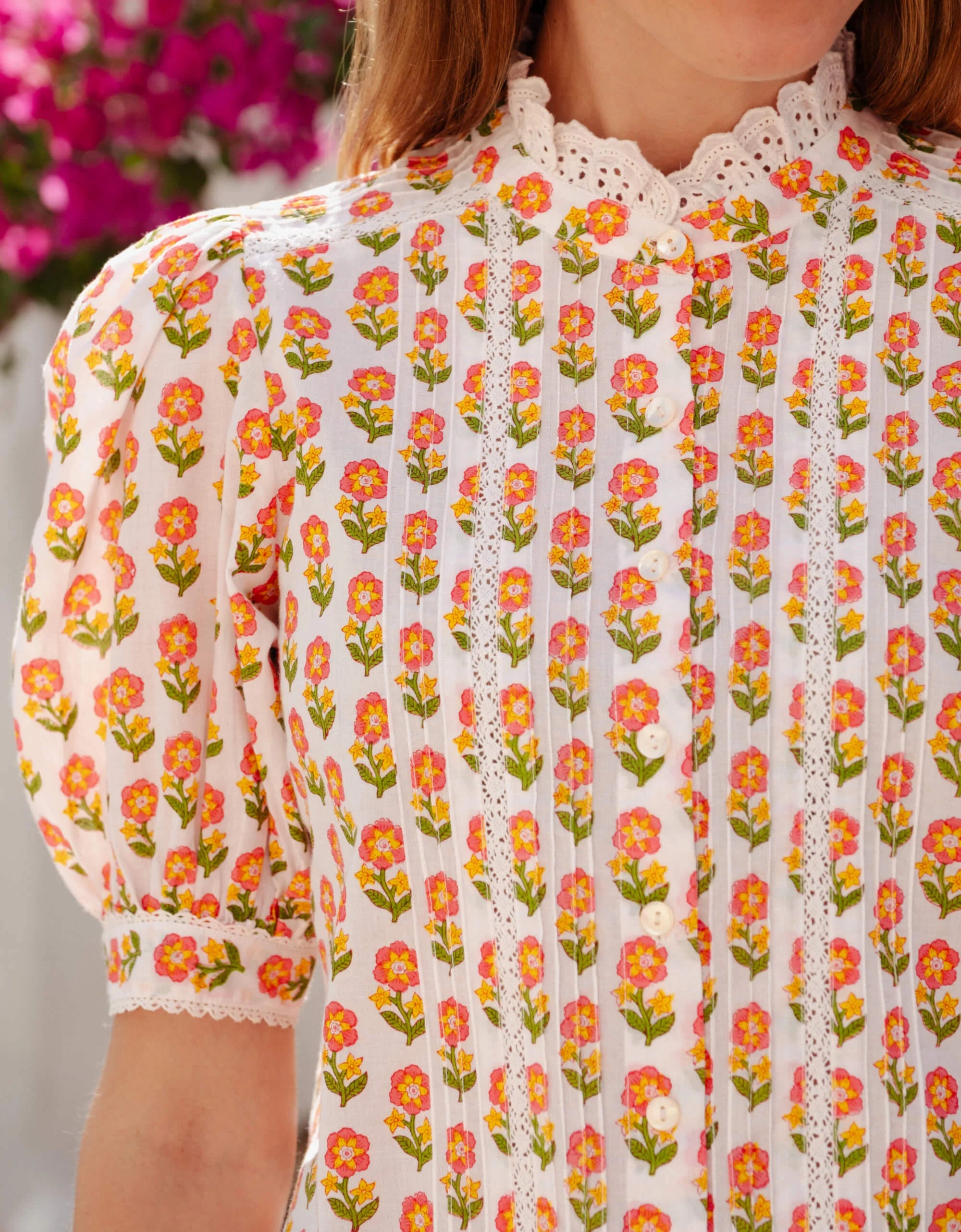 Pink Floret Vera Blouse