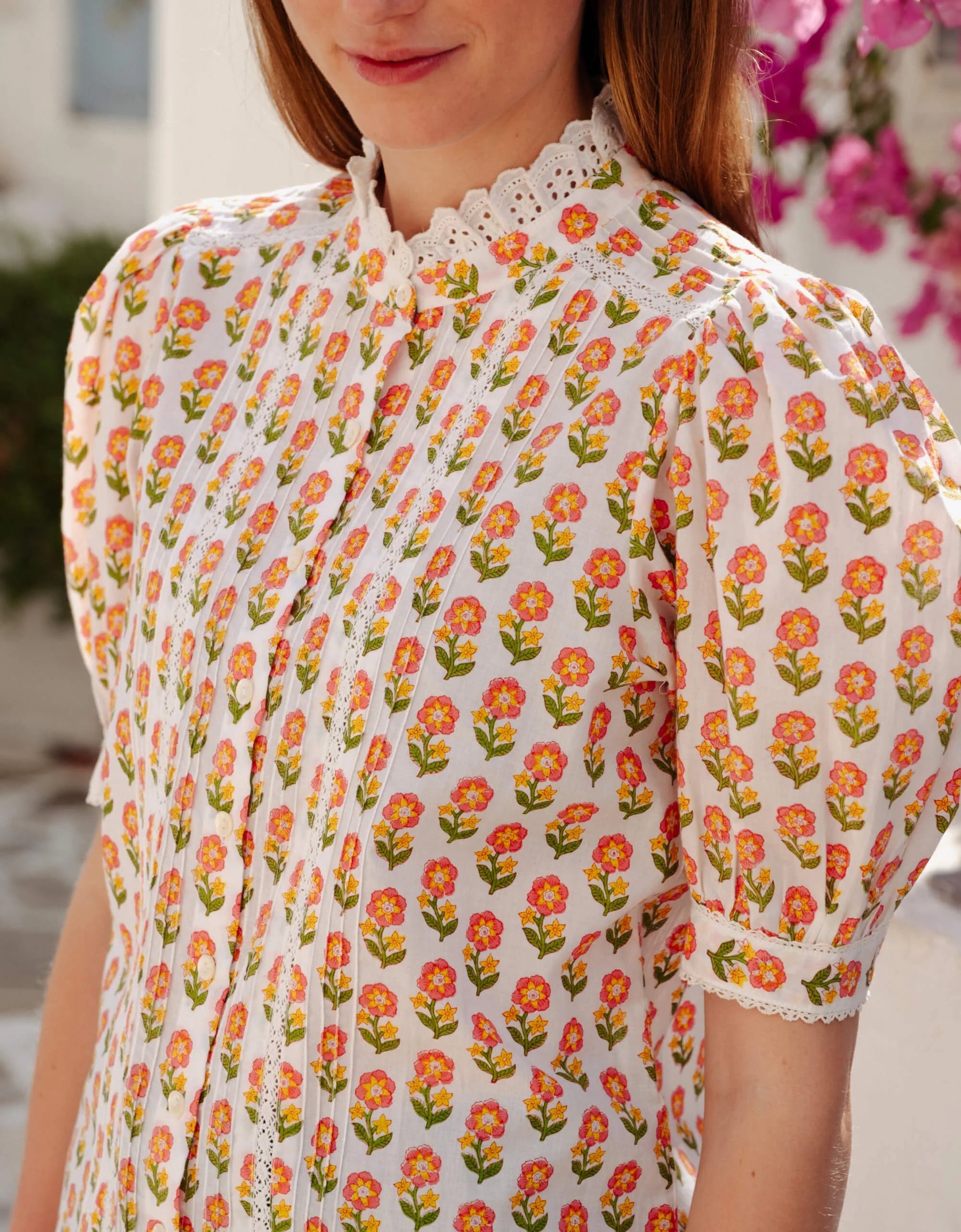 Pink Floret Vera Blouse