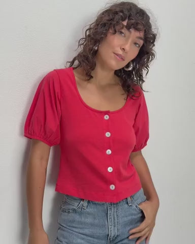 Alma Cropped Top - Flora